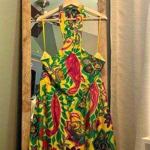 Silk J Crew halter dress. Size 16.